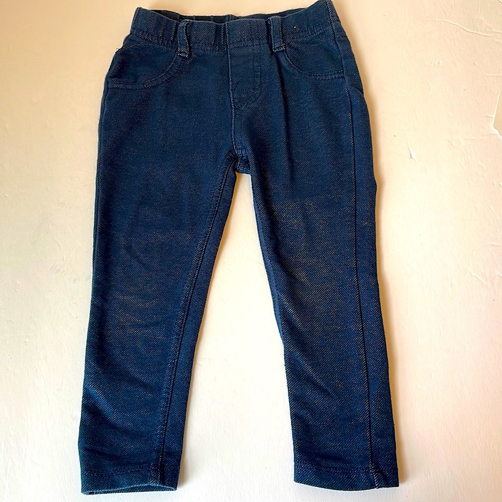Denim Faux Pocket Jeggings